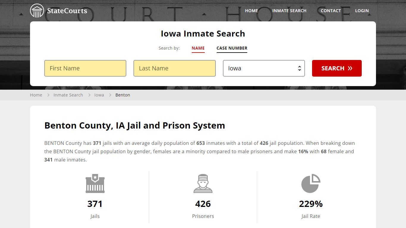 Benton County, IA Inmate Search - StateCourts