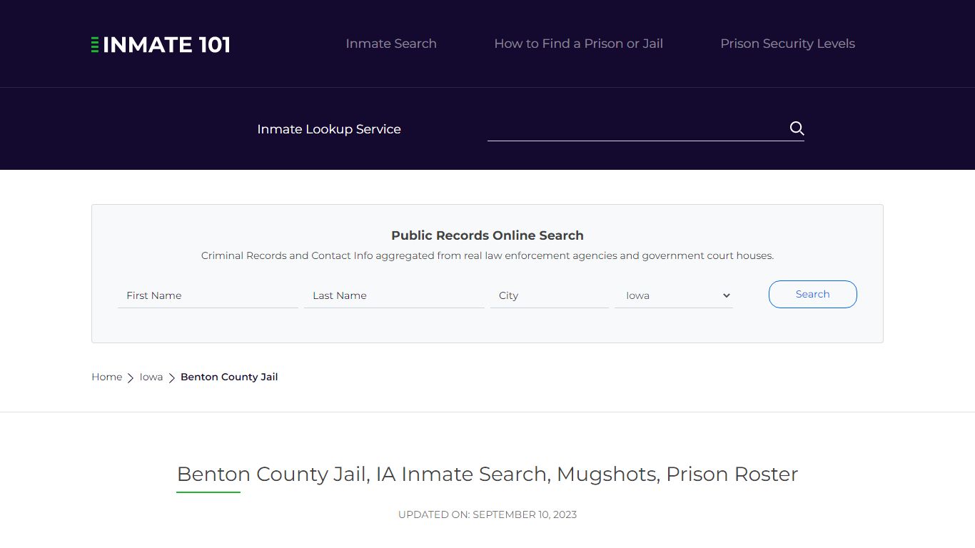 Benton County Jail, IA Inmate Search, Mugshots, Prison Roster